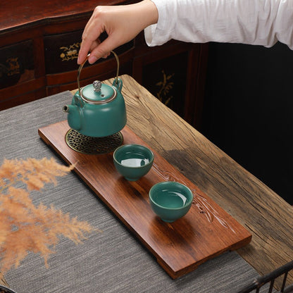 Gongfu Tea Tray | Wood & Copper Drainage Tea Board