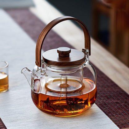 Borosilicate Glass Teapot Steam Infuser Large 1100ml