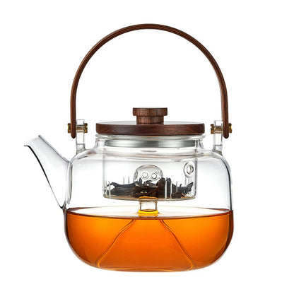 Borosilicate Glass Teapot Steam Infuser Large 1100ml