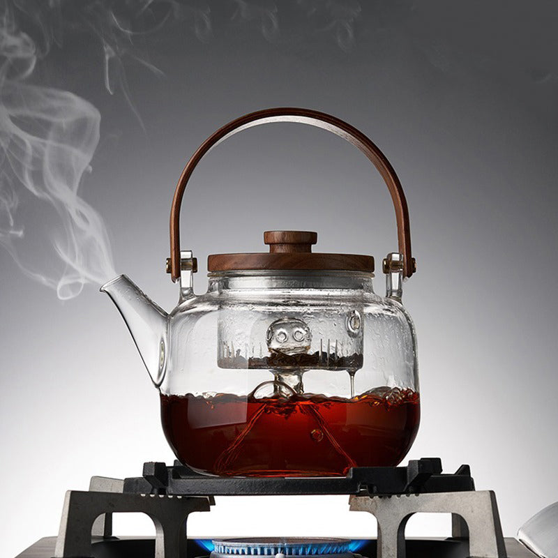 Borosilicate Glass Teapot Steam Infuser Large 1100ml