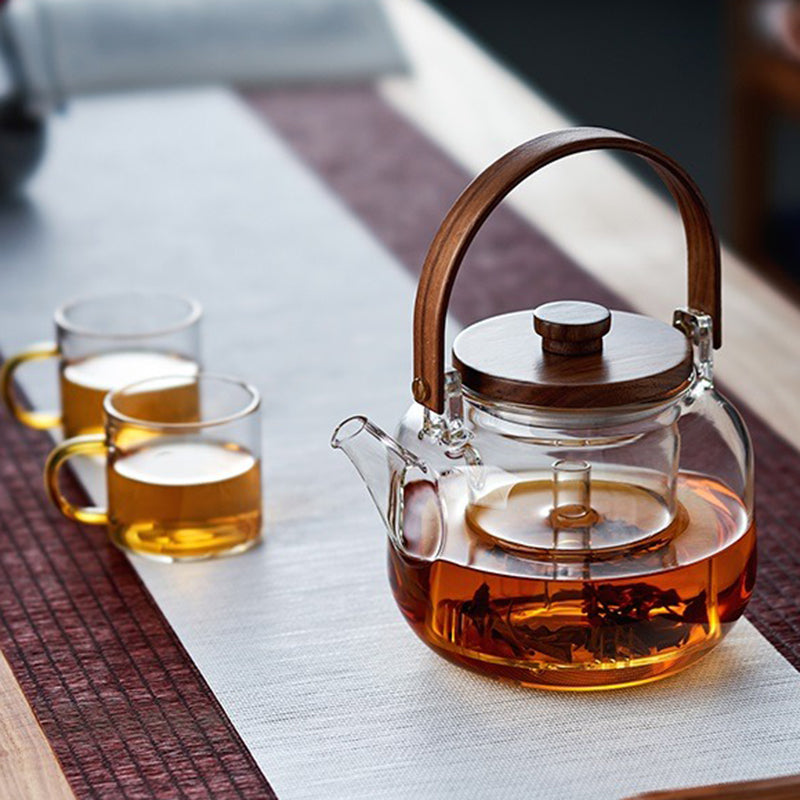 Borosilicate Glass Teapot Steam Infuser Large 1100ml