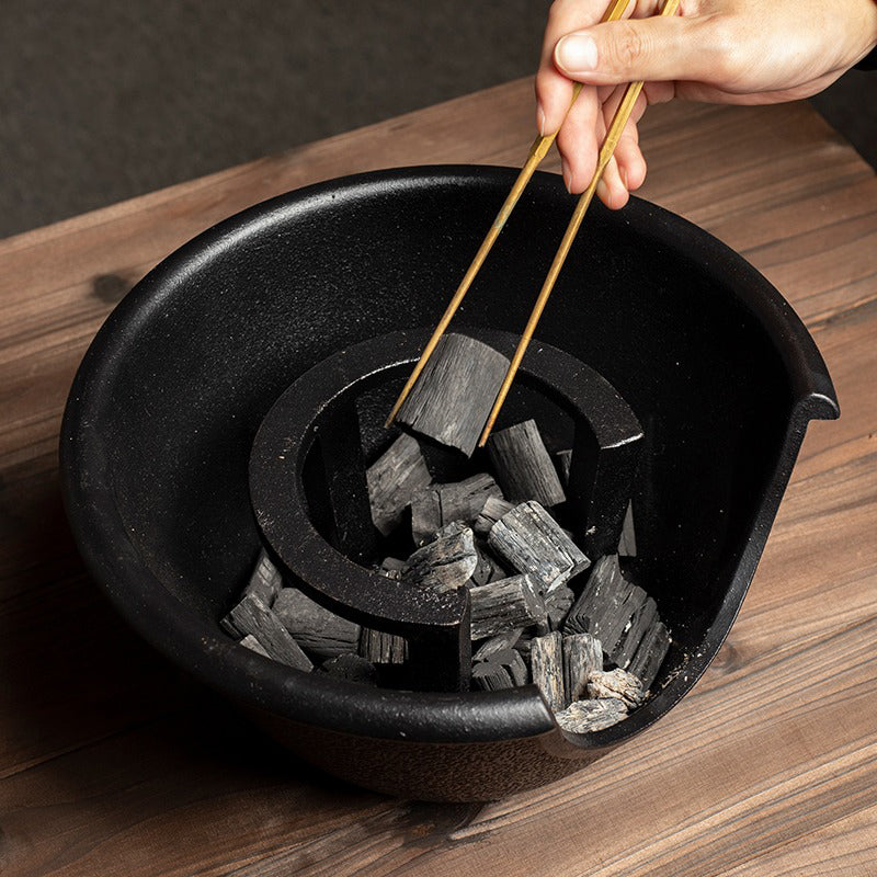 Cast Iron Tea Cooker Stove Set | Wood-Fired Ceramic Pot 2100ml