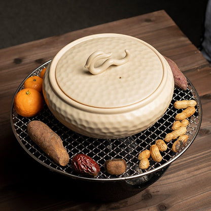 Cast Iron Tea Cooker Stove Set | Wood-Fired Ceramic Pot 2100ml