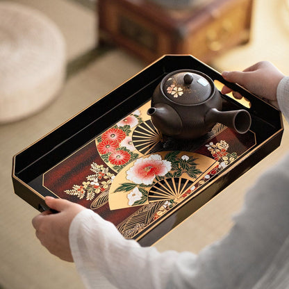 Japanese Lacquer Tray – Yamanaka Shikki Senbu Serving Tray