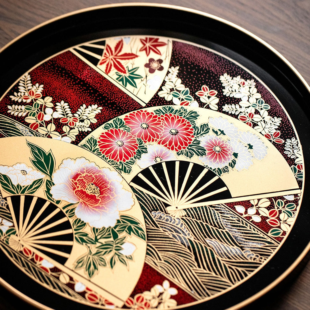 Japanese Lacquer Tray – Yamanaka Shikki Senbu Serving Tray