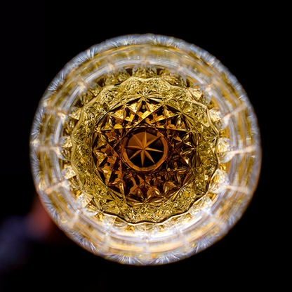 Whiskey Glass Edo Kiriko Multi-Color Cut Crystal Tumbler Set