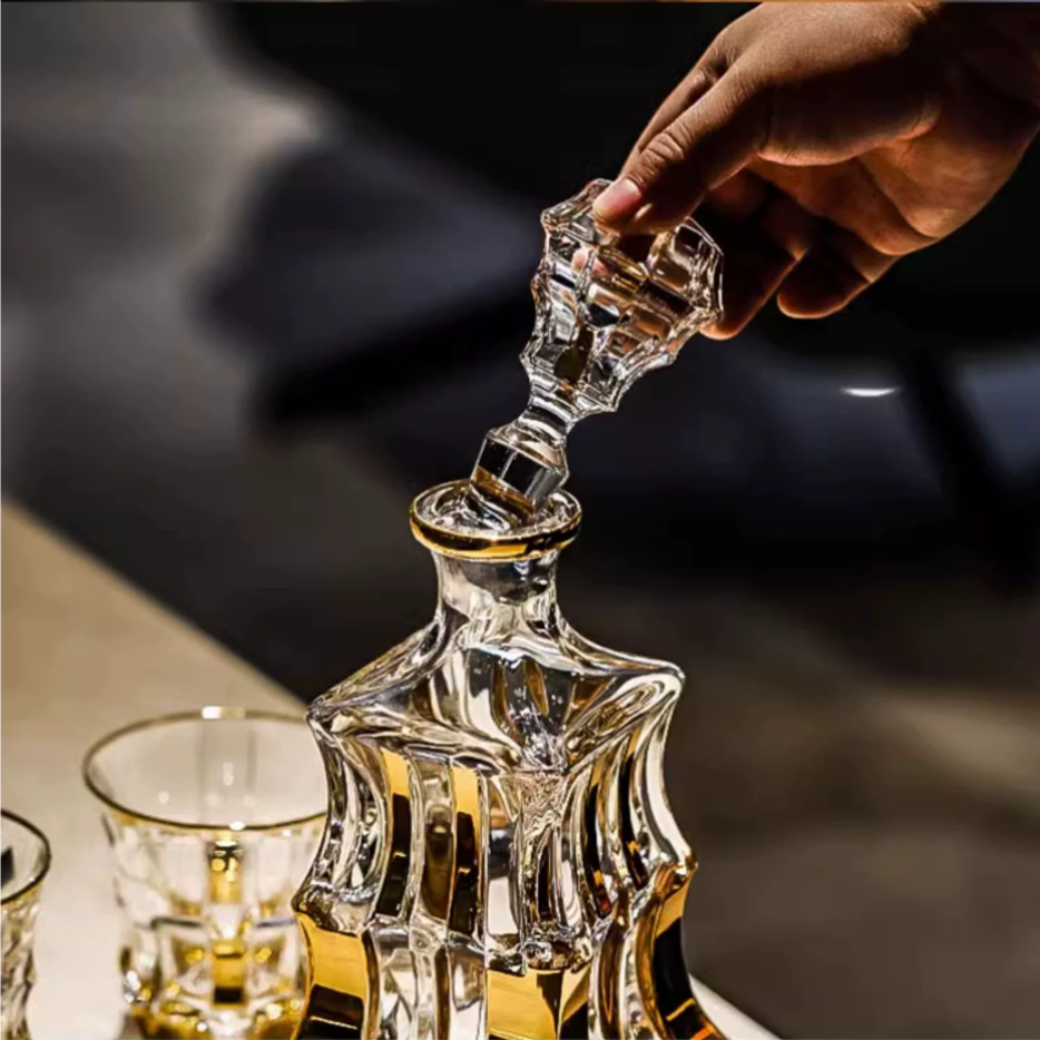 Crystal Whisky Decanter Set – Bohemia Royal Bohemian Glass