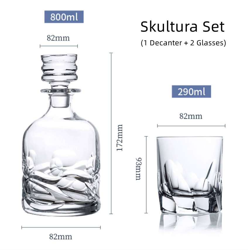 Whiskey Glasses Set Davinci Italian with Decanter – Made in Italy | Urban, Skultura, Touch & Grosseto