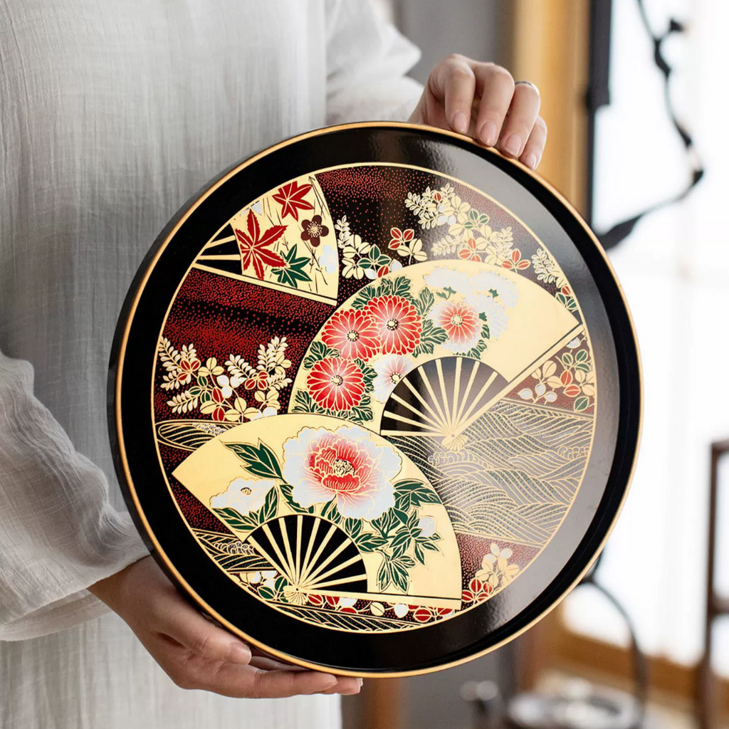 Japanese Lacquer Tray – Yamanaka Shikki Senbu Serving Tray