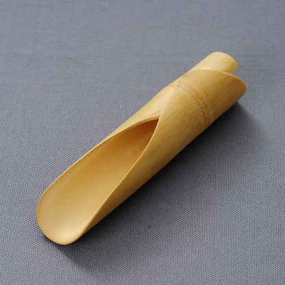 Bamboo Cha He Tea Holder Handmade Natural Scoop
