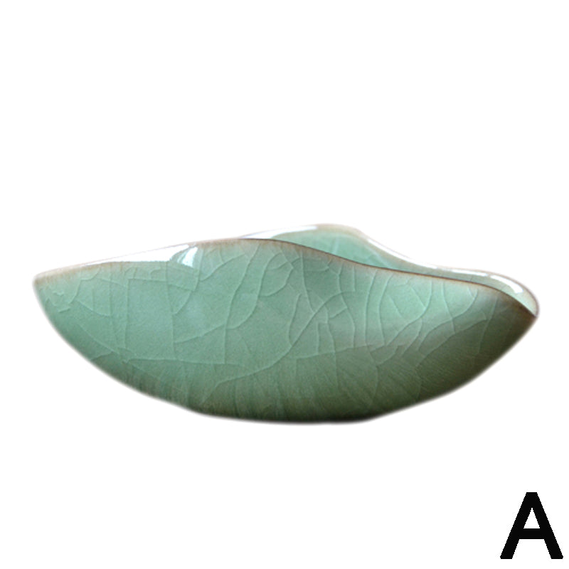 Longquan Celadon Ice Crack Cha He Tea Holder, 5 Styles