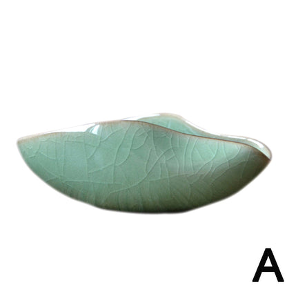 Longquan Celadon Ice Crack Cha He Tea Holder, 5 Styles