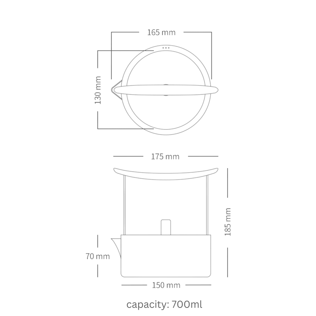Electric Water Kettle – Torii Minimalist White Stainless Steel
