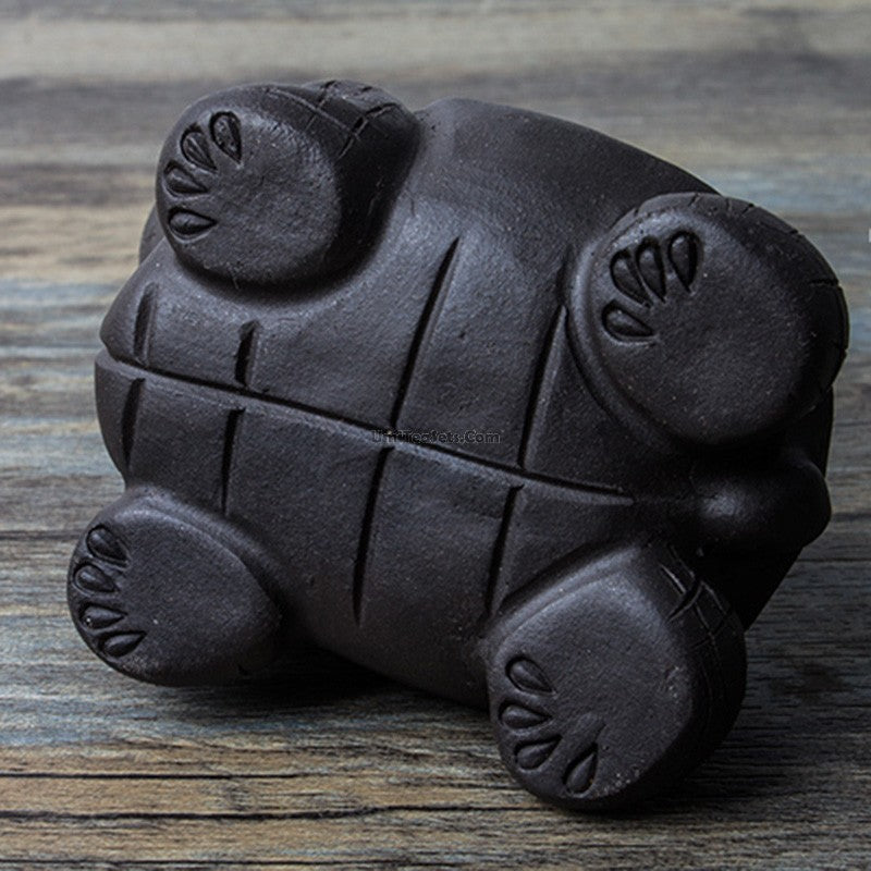 Handmade Purple Clay Tortoise Tea Pet | Longevity