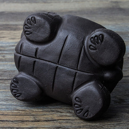 Handmade Purple Clay Tortoise Tea Pet | Longevity