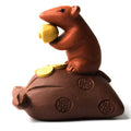 Tea Pet Purple Clay Mouse Wealth Zisha Gongfu Decor