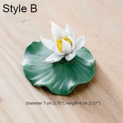 Tea Pet Lotus Flower Porcelain – Gongfu Tea Tray Decor