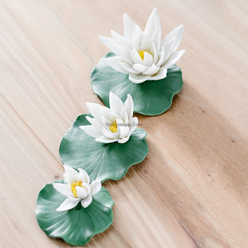 Tea Pet Lotus Flower Porcelain – Gongfu Tea Tray Decor