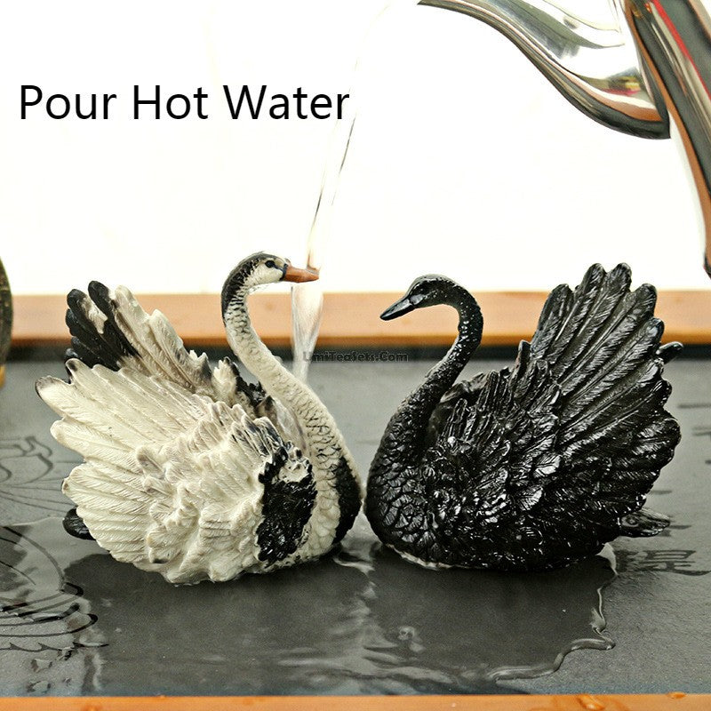 Color Changing Swan Tea Pet Set of 2 | Chinese Tea Decor