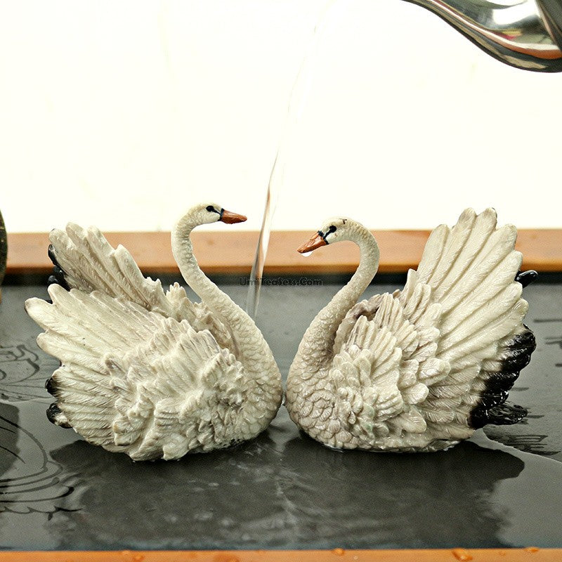 Color Changing Swan Tea Pet Set of 2 | Chinese Tea Decor