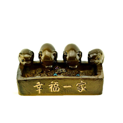 Color Changing Golden Pig Tea Pet Heat-Sensitive