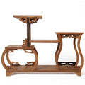 Wood Tea Tray Stand - Multi-Level Chicken Wing Wood Rack