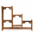 Solid Wood Teapot Stand Staircase | Natural Log Display