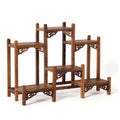 Solid Wood Teapot Display Stand | Antique Curio Shelf