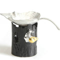 Tea Strainer with Holder Leaf Design – Tin or Clay 2 Styles
