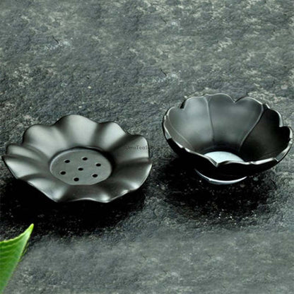 Purple Clay Lotus Tea Strainer Black Clay Gongfu