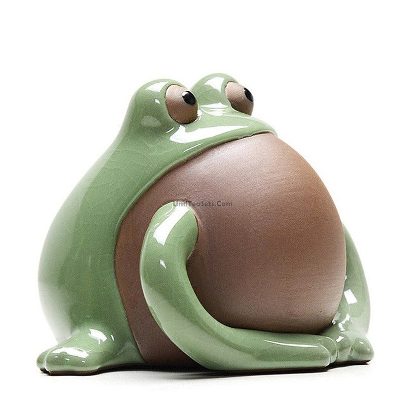 Ge Kiln Clay Frog Tea Pet Chinese Tea Tray Decor