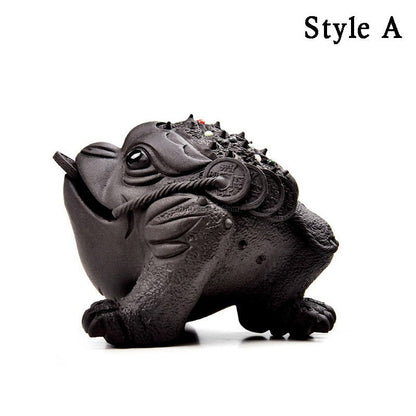 Toad Tea Pet Yixing Purple Clay Money Frog 2 Styles Gongfu