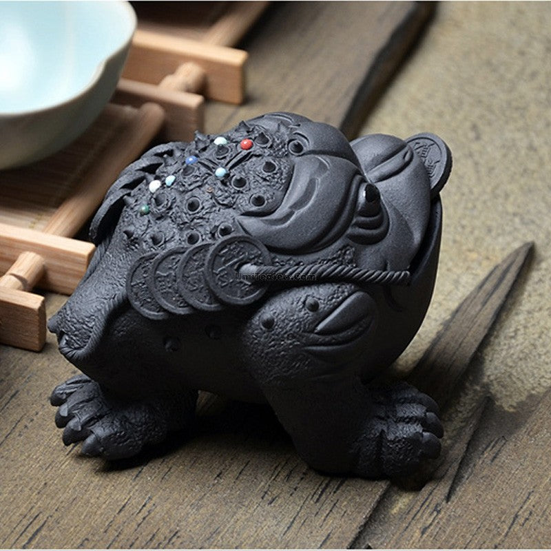Toad Tea Pet Yixing Purple Clay Money Frog 2 Styles Gongfu