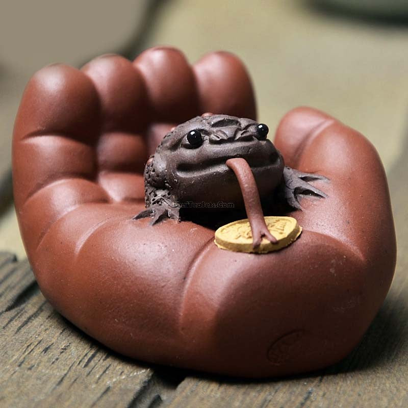 Toad Tea Pet Yixing Purple Clay Money Frog 2 Styles Gongfu