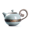 Ge Kiln Ice Crack Teapot, 200ml Double Glaze Ceramic