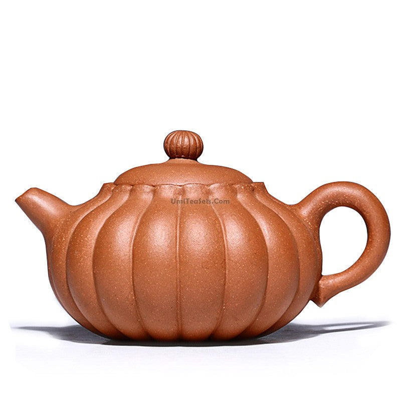 Purple Clay Teapot Yixing Handmade Chrysanthemum Design