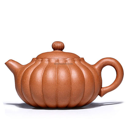 Purple Clay Teapot Yixing Handmade Chrysanthemum Design