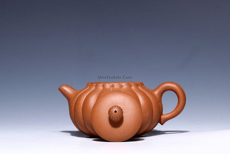 Purple Clay Teapot Yixing Handmade Chrysanthemum Design