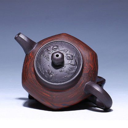 Yixing Purple Clay Teapot Hexagonal Zisha Gongfu