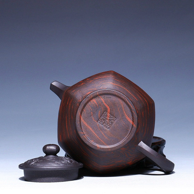 Yixing Purple Clay Teapot Hexagonal Zisha Gongfu
