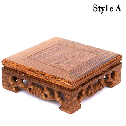 Wenge Wood Teapot Stand | Handcrafted Solid Wood Tea Tray Base for Tea Ceremony