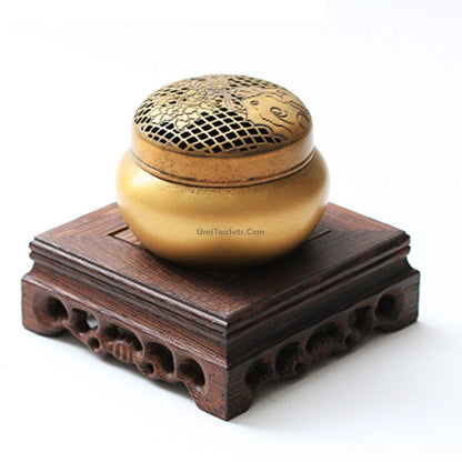 Wenge Wood Teapot Stand | Handcrafted Solid Wood Tea Tray Base for Tea Ceremony