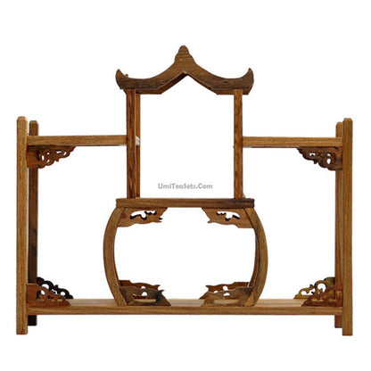 Rosewood Tea Set Stand Pavilion Shape Wenge Display