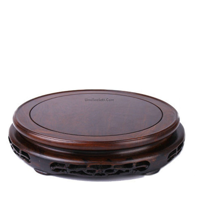 Rosewood Teapot Stand | Natural Grain Display Base 15.5cm