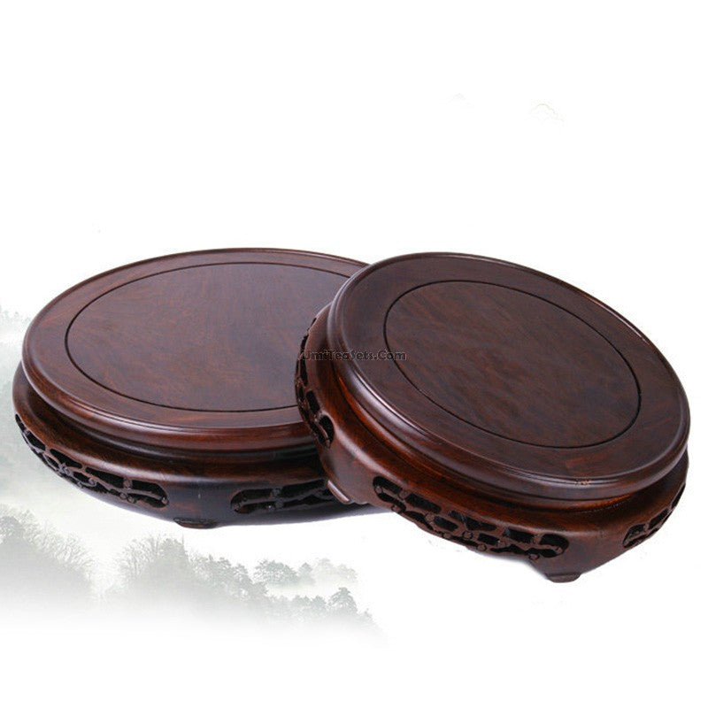 Rosewood Teapot Stand | Natural Grain Display Base 15.5cm