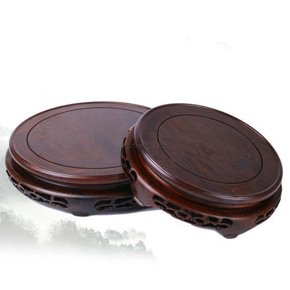 Rosewood Teapot Stand | Natural Grain Display Base 15.5cm