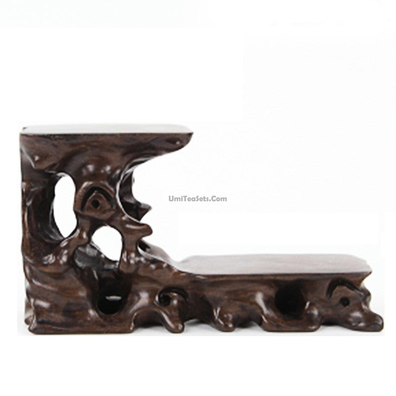 Root Carving Teapot Stand | Rosewood Solid Wood Sculpted Base for Tea Ceremony