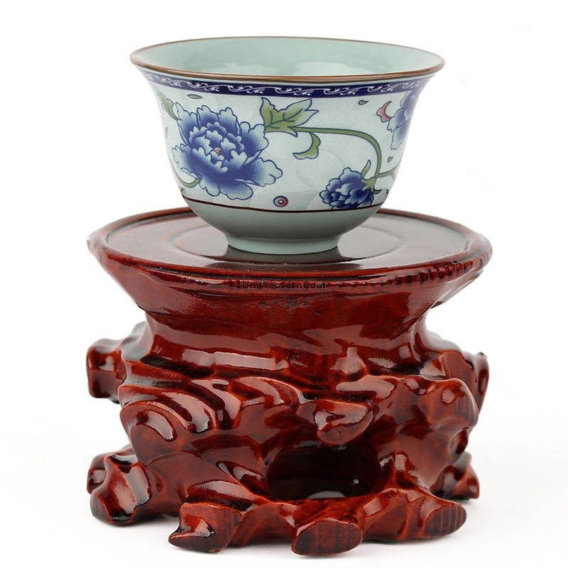 Tea Cup Stand Rosewood Solid Wood Holder Gongfu Teacup