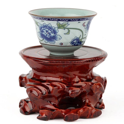 Tea Cup Stand Rosewood Solid Wood Holder Gongfu Teacup