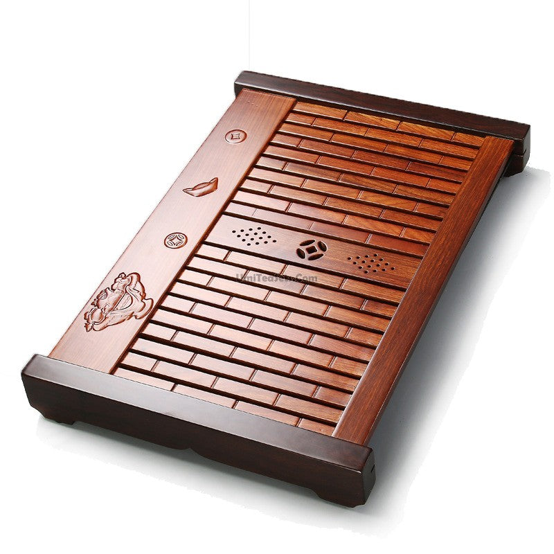 Rosewood Gongfu Tea Tray with Drainage – Large 58cm